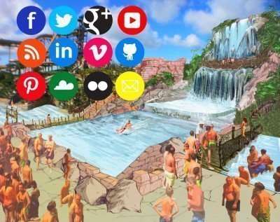 scivolo acquatico parchi acquatici e social network 