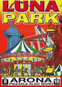 manifesto luna aprk promuovere serata discoteca, luna park evento locale con digital advertising